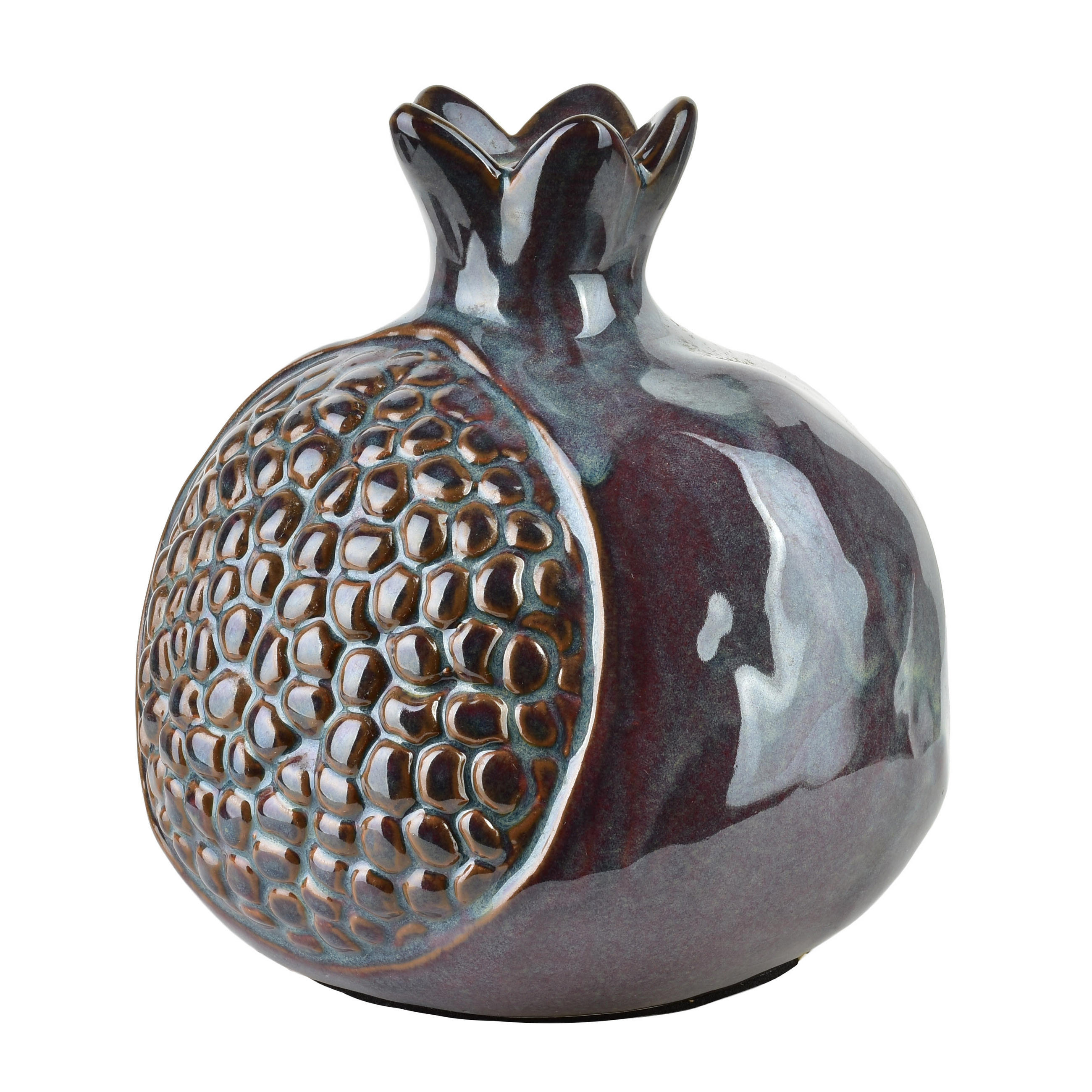 DEKOFIGUR Saggio lila 15/15/15 cm Keramik - Lila, Keramik (15/15/15cm) - Mondex