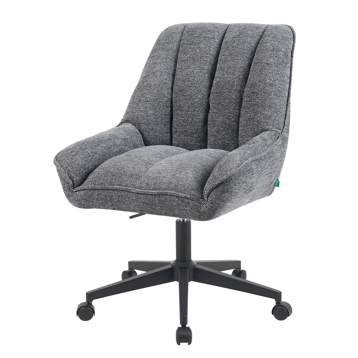 BÜROSTUHL Mika-Jette - Schwarz/Grau, Textil/Metall (60/85/68cm) - DUBI Möbel