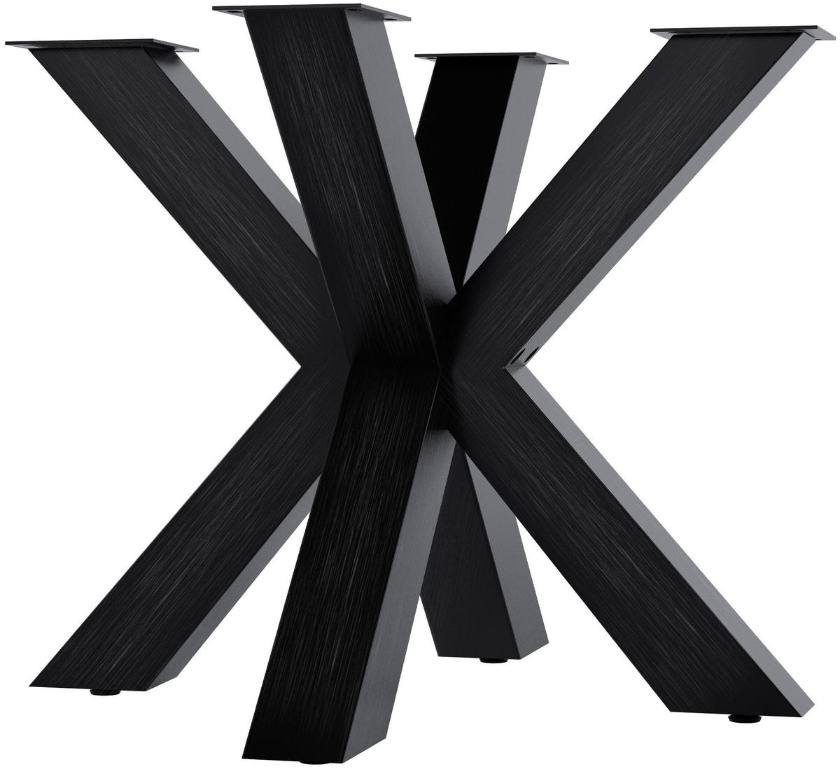 TISCHBEIN eckig 85/85/71 cm Metall Industrial Schwarz - Schwarz, Metall (85/71/85cm) - CLP