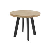 ESSTISCH SOPHIA - Beige/Schwarz, Holz/Metall (120/120/78cm) - SAM