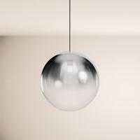 GALERIELEUCHTE Orb 5m Abhängung Rauch Verlauf/Schwarz Ø 40cm - Schwarz/Grau, Glas (40/40/40cm) - s.luce