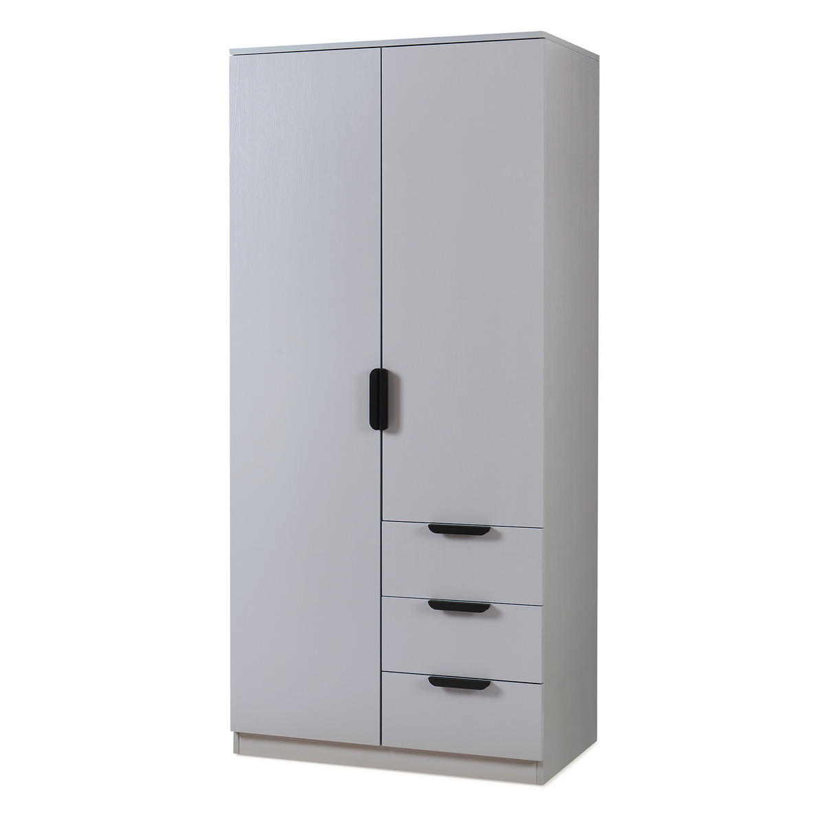 KLEIDERSCHRANK Eiselfing - Grau, Holzwerkstoff (80/176/52cm) - [en.casa]