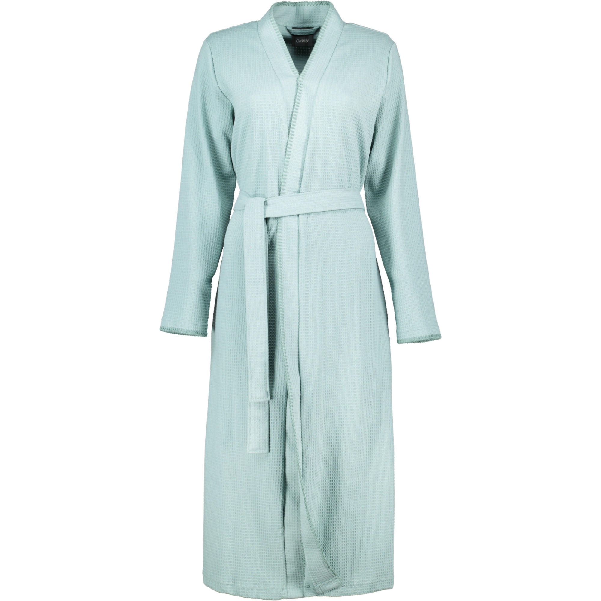 BADEMANTEL DAMEN KIMONO PIQUE 812 SALBEI - 44 - Grün, Textil (Mnull) - Cawoe