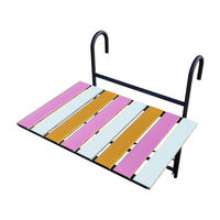 BALKONHÄNGETISCH Petäjävesi - Multicolor, Holz/Metall (40/60/58cm) - [en.casa]