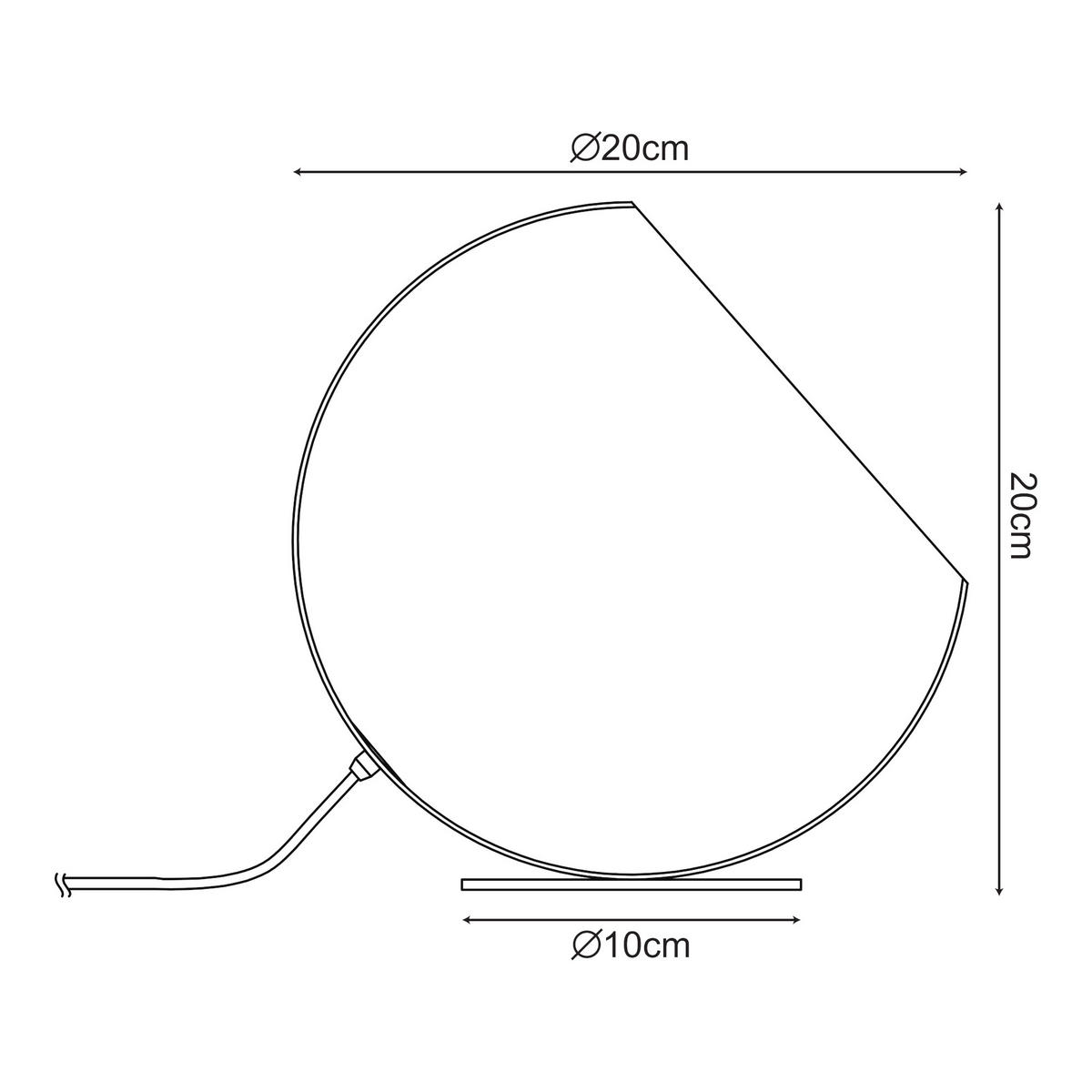 STOLNÍ LAMPY Lukkodso - šedá, kov (20/20/20cm) - lux.pro