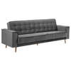 SOFA 3-Sitzer mit Bettfunktion Kavindra Samtvelours anthrazit - Anthrazit, Kunststoff (78/84/240cm) - 58aufmkessel