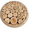 VINYL TEPPICH Ø130 cm Kreuzung - Beige, Kunststoff (130/130cm) - TULUP