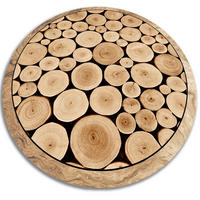VINYL TEPPICH Ø140 cm Kreuzung - Beige, Kunststoff (140/140cm) - TULUP