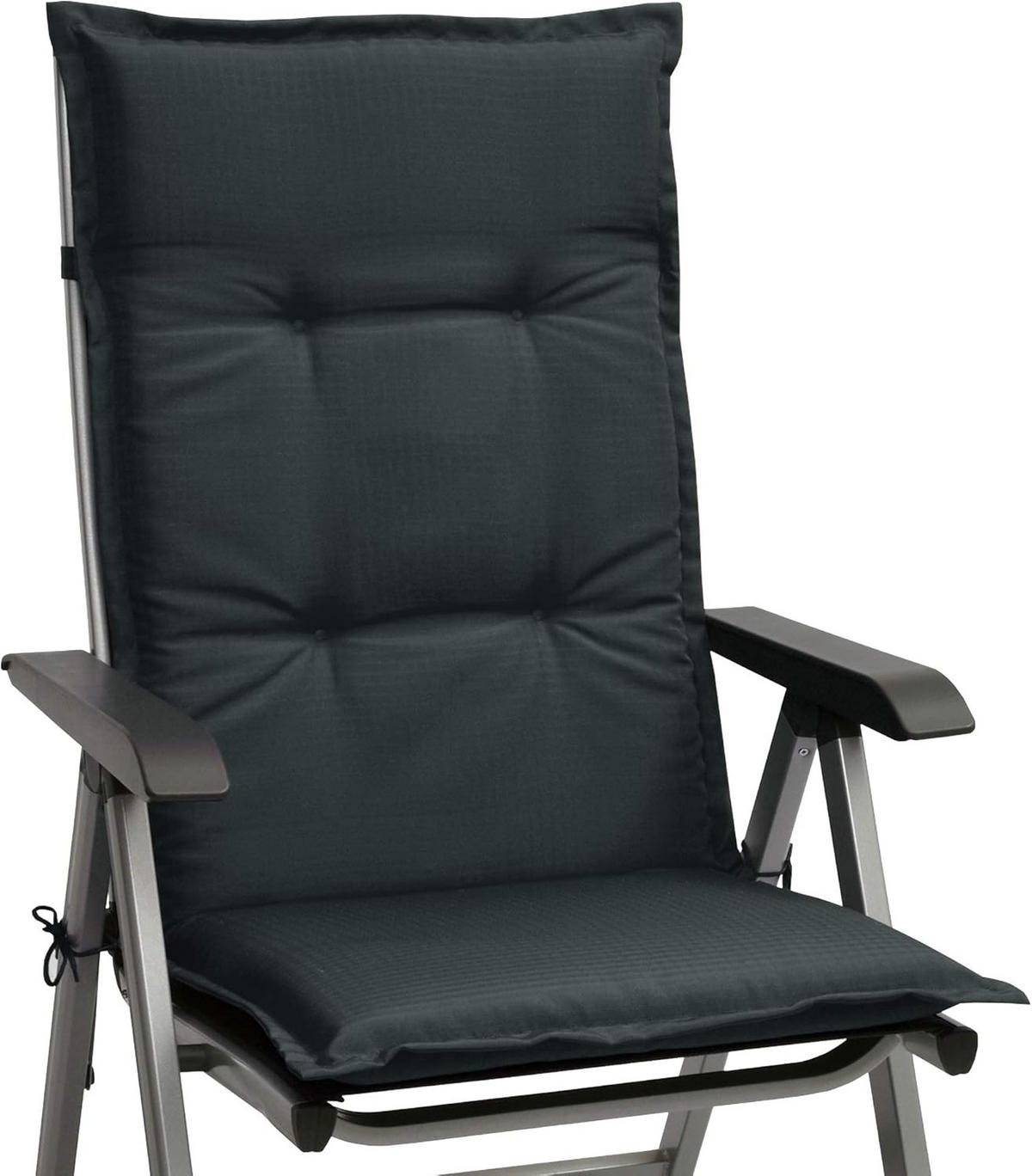 HOCHLEHNERAUFLAGE Base HL 120/50/6cm Graphitgrau 2tlg - Graphitfarben, Textil (50/6/120cm) - Beautissu 