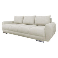 SCHLAFSOFA Logo 3 - Sandfarben/Silberfarben, Holz/Kunststoff (234/89/97cm) - MIRJAN24