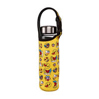 TRINKFLASCHE emoji by Britto - Summer Feelings, Glas-Kombi, Gelb, 700 ml - Gelb, Keramik (0.7L) - Goebel