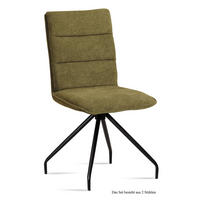 ESSZIMMERSTUHL (2er-Set) Dianna 47x92x60 Schwarz/Olivgrün - Schwarz/Olivgrün, Kunststoff (60/92/47cm) - 58aufmkessel