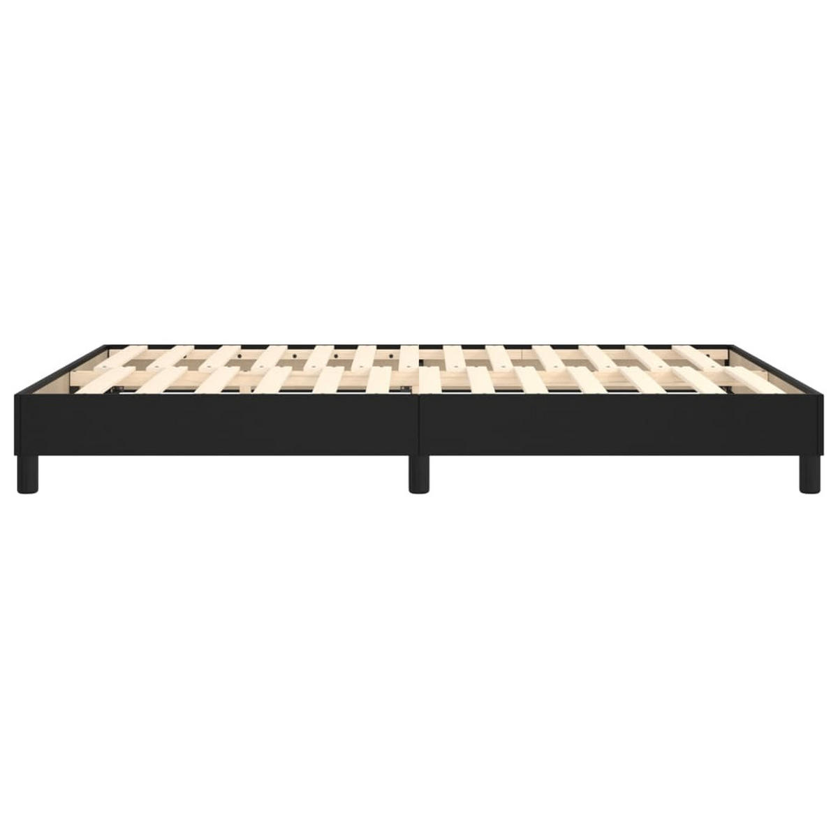 BOXSPRINGBETTGESTELL SCHWARZ 140X200 CM KUNSTLEDER - Schwarz, Leder - vidaXL