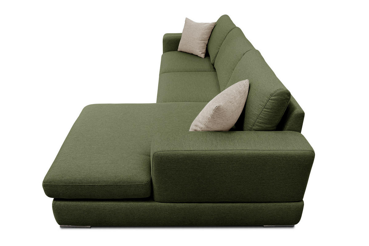 ECKSOFA OTTO 4-Sitzer, grün - Grün, Holzwerkstoff/Textil (279/159cm) - Courtois Laville