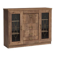 VITRINENSCHRANK TADEUSZ T-14 - Dunkelbraun, Holzwerkstoff (140/110/44cm) - Meblini