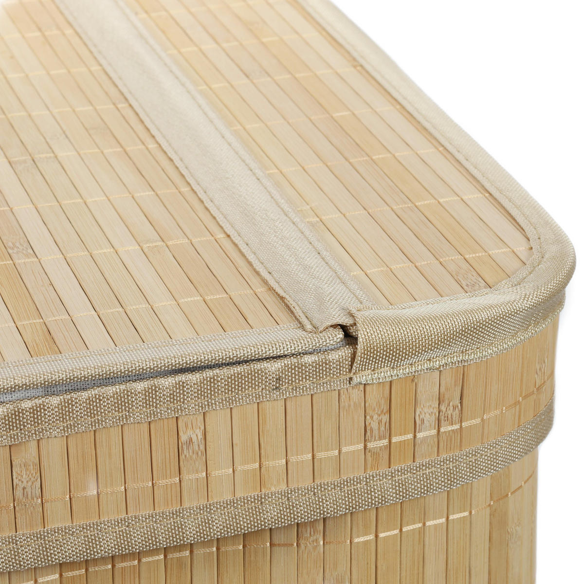 WÄSCHEKORB Bambus Arvi 100 l - Beige, Naturmaterialien (32/60/52cm) - NUXIO
