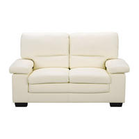 SOFA - 2 Personen - leder - elfenbeinfarben Mimas - Weiß, Leder (162/97/89cm) - Vente-Unique