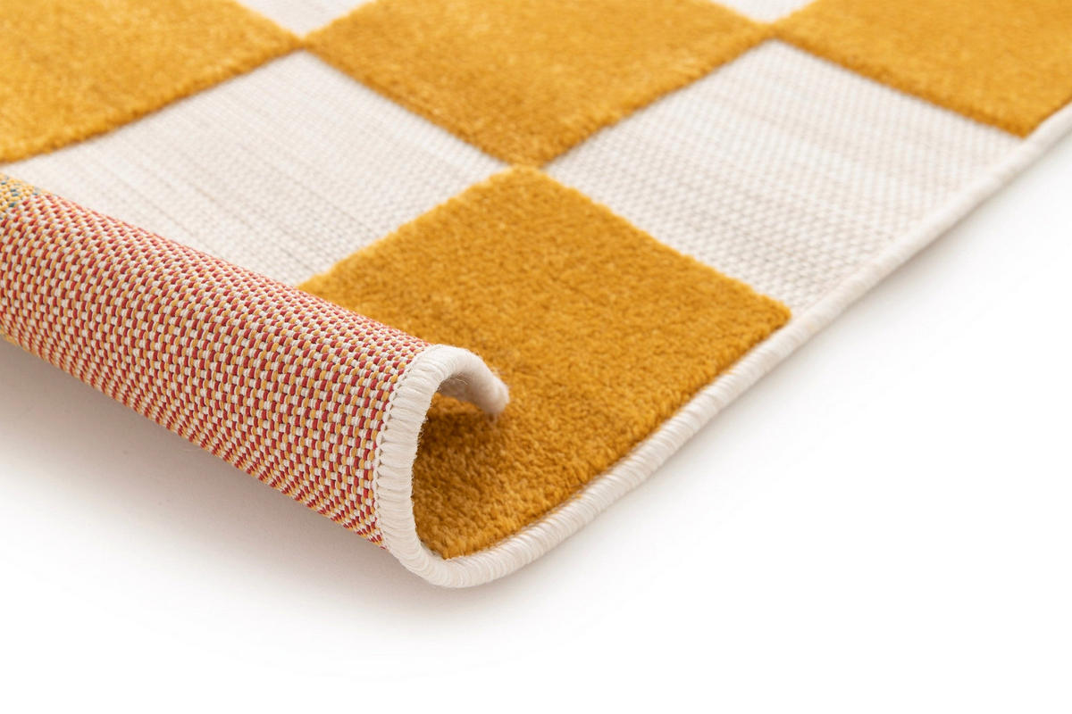 TEPPICH für Innen und Außen mit Skulptureffekt gelb - Gelb, Textil (120/170cm) - AFK Living