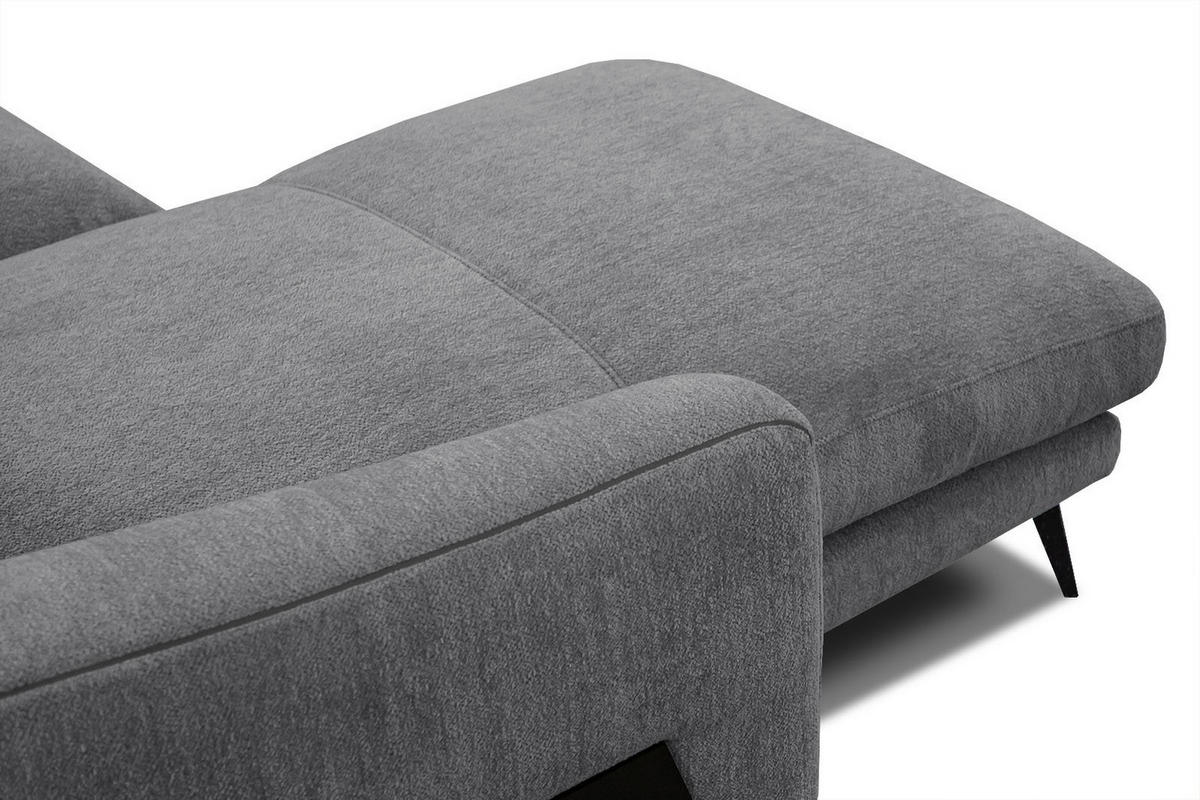 ECKSOFA WINTER 4-Sitzer, grau - Schwarz/Grau, Holzwerkstoff/Textil (158/269cm) - Courtois Laville