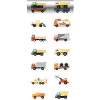 XXL-VLIESTAPETE Lastwagen und Traktoren 50 x 900 cm - Weiß, Papier (50/0.1cm) - ESTAhome