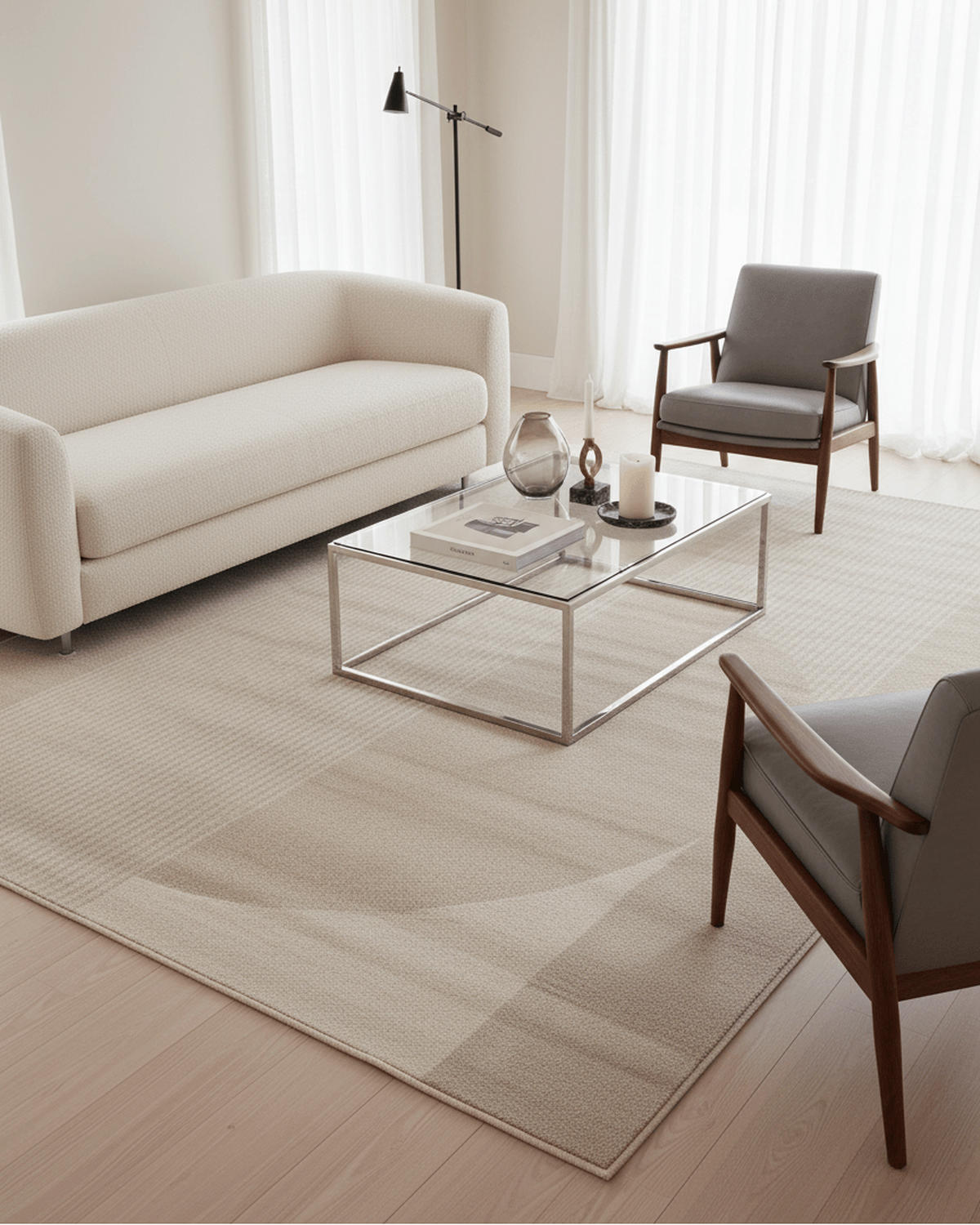 TEPPICH, Superweicher, grafischer beige - Beige, Textil (200/290cm) - AFK Living