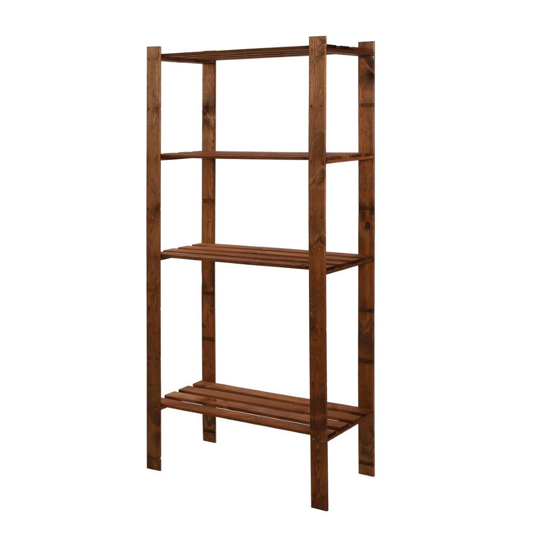 HOLZREGAL PINEPEAK 150x80x38cm 4 Fachboden 1,2cm dickes Kiefernholz Braun - Braun, Holz (80/150/38cm) - PROREGAL
