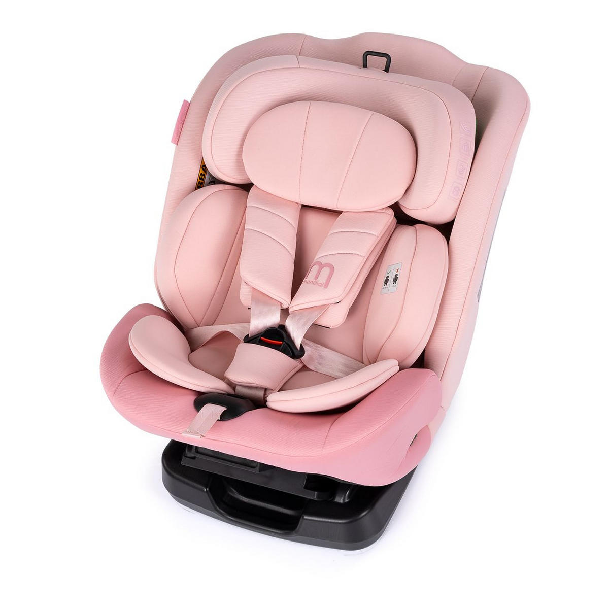 KINDERSITZ Mondial i-Size rosa (40-150cm) Liegeposition Kopfstütze Gurt - Rosa, Kunststoff (44/80/51cm) - Chipolino