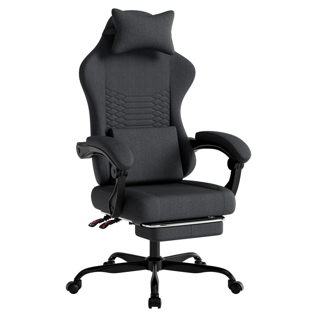 GAMINGSTUHL Schwarz 58,5/63/120,5 cm - Schwarz, Metall (58.5/120.5/63cm) - PANGIVO