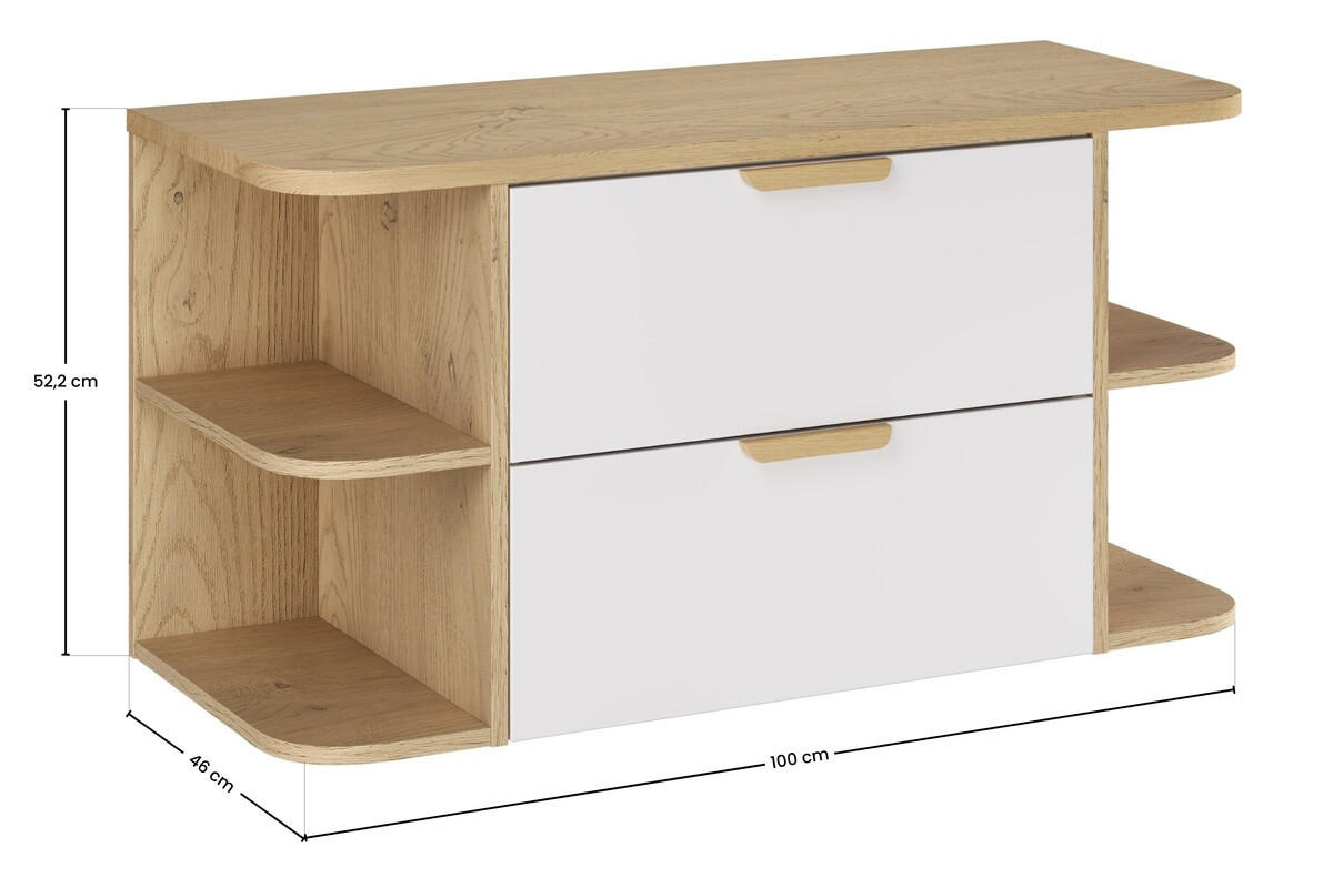 WASCHBECKENUNTERSCHRANK 100 cm 4 Teile - Aster White A BM424 in Weiß/Matt - Weiß, Holz (100/50/46cm)