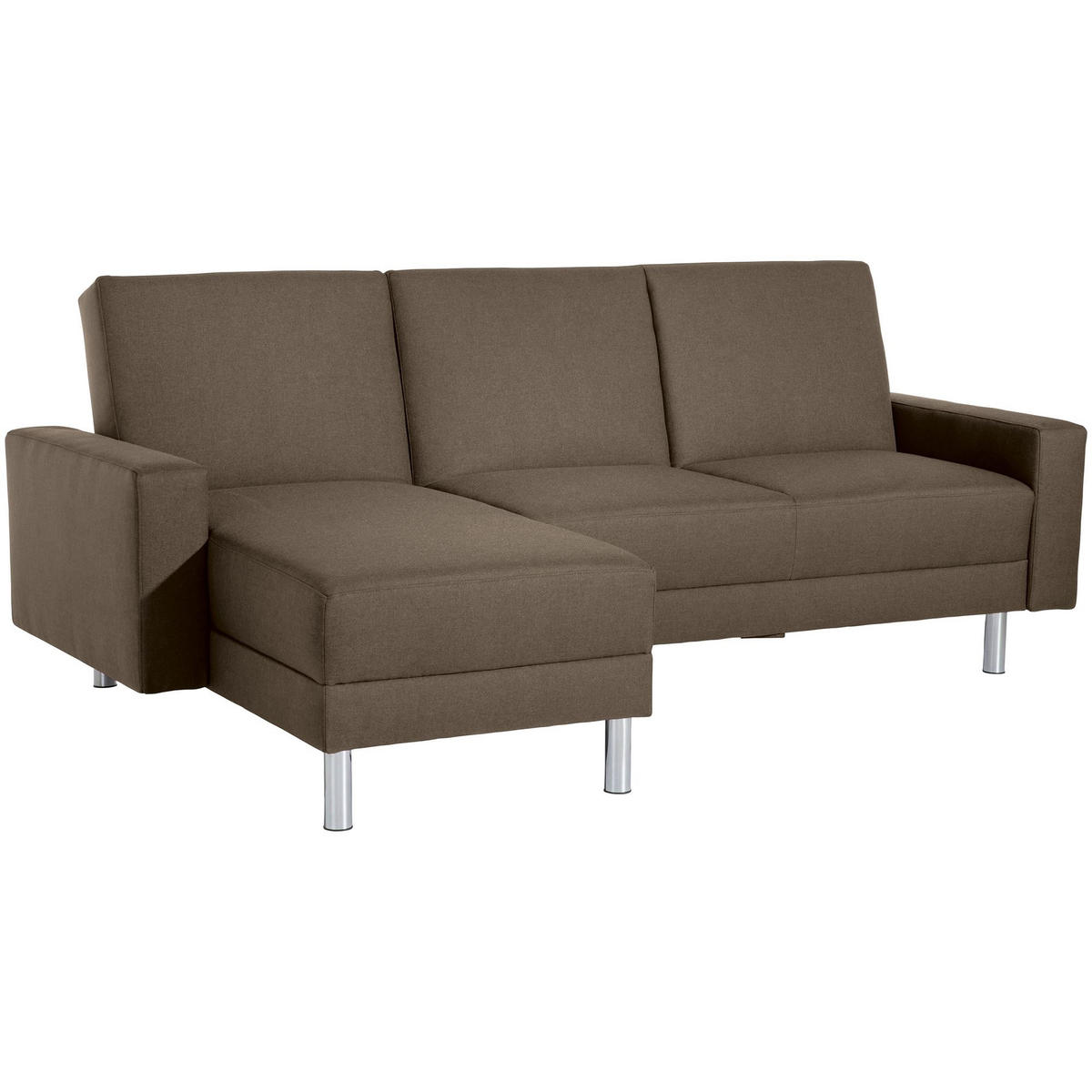 FUNKTIONSSOFA mit Hocker Katryna Flachgewebe sahara - Sahara, Kunststoff (144/92/230cm) - 58aufmkessel