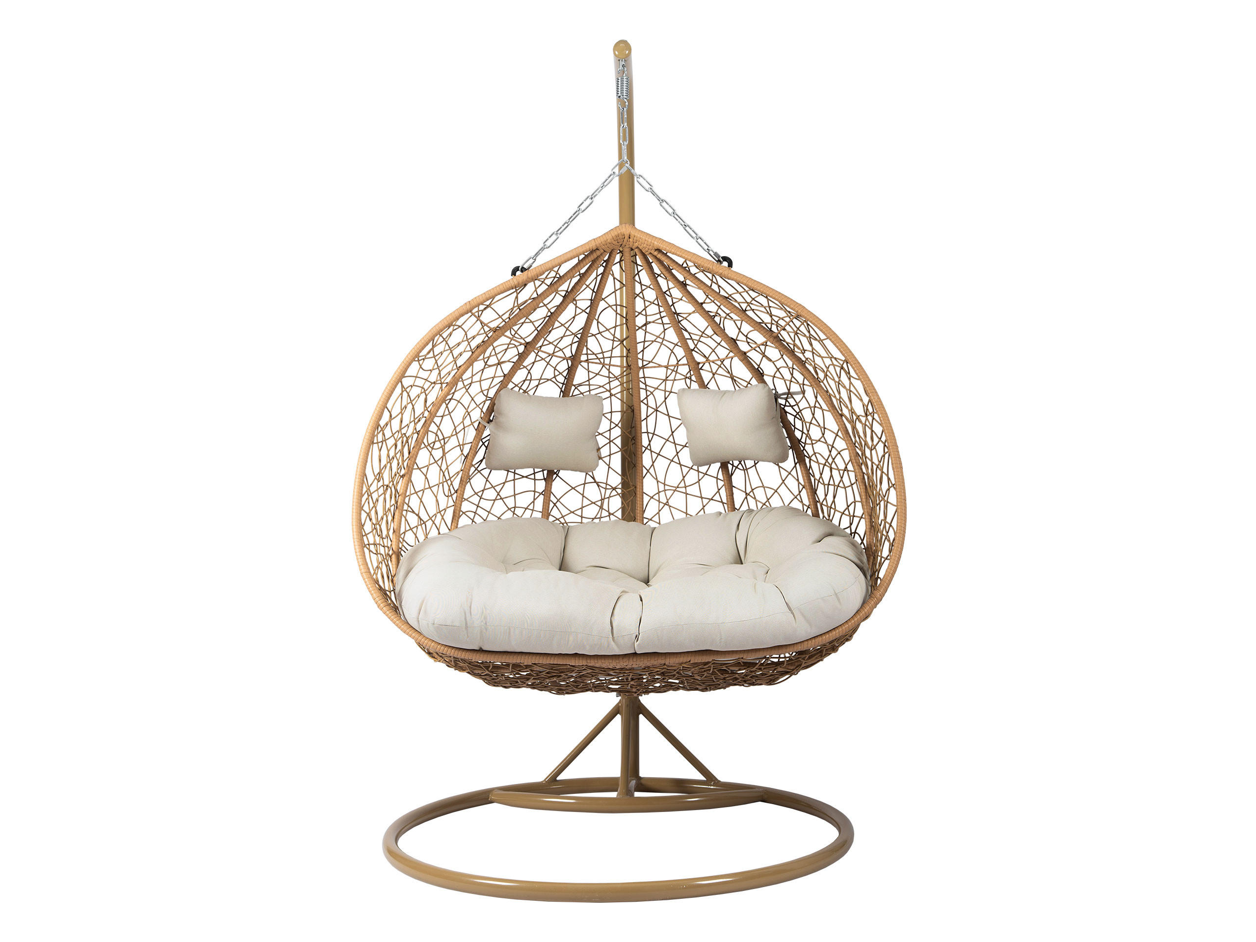 HÄNGESESSEL Olivia - Beige, Metall (132/200/120cm) - MIRJAN24