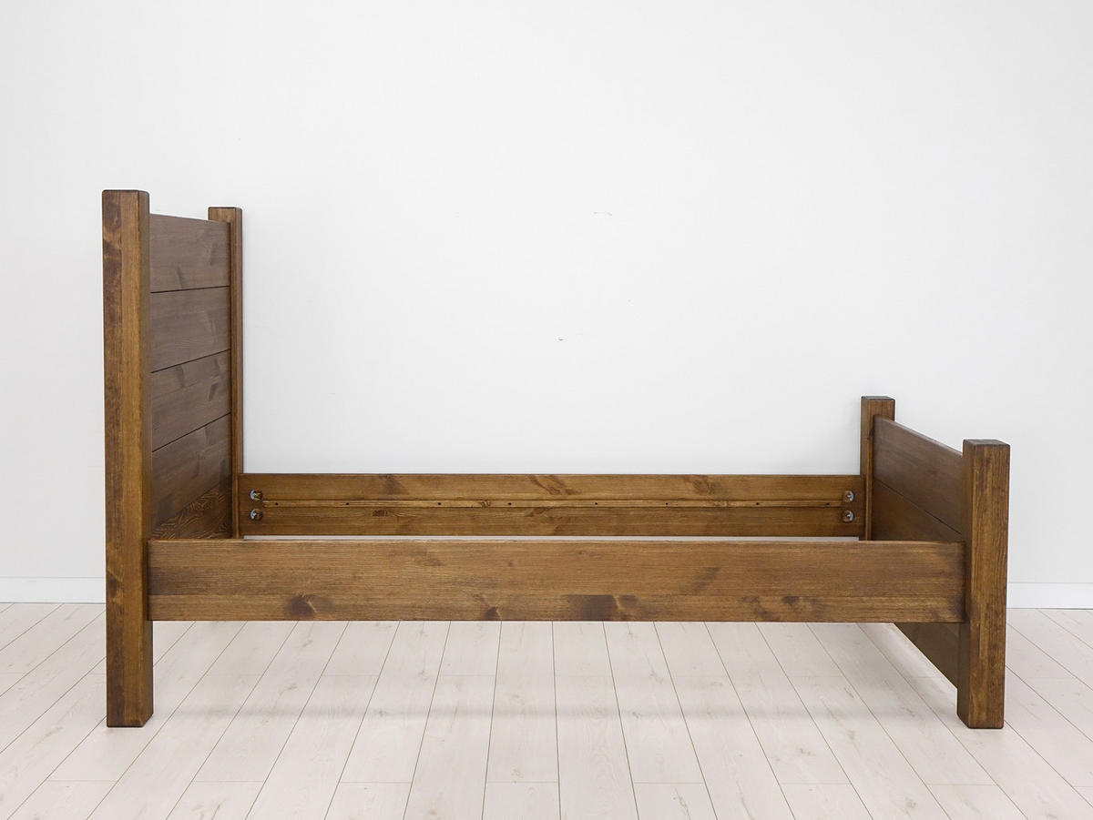 BETT aus Massivholz Rustyk Dobromir 140x200 - Dunkelbraun, Holz (140/200cm) - Seart