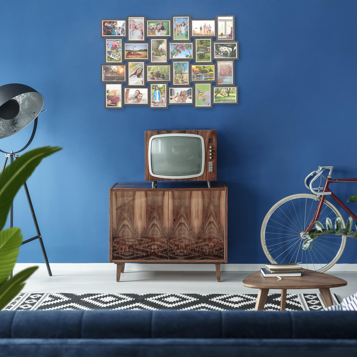 BILDERRAHMEN-COLLAGE - Grau, Holzwerkstoff/Kunststoff (91/61.5/2cm) - Relaxdays