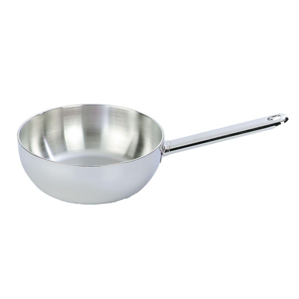 KOCHTOPF Sauteuse Apollo 7 - Konisch - ø 20 cm / 2 Liter - Silberfarben, Metall (20cm) - Demeyere