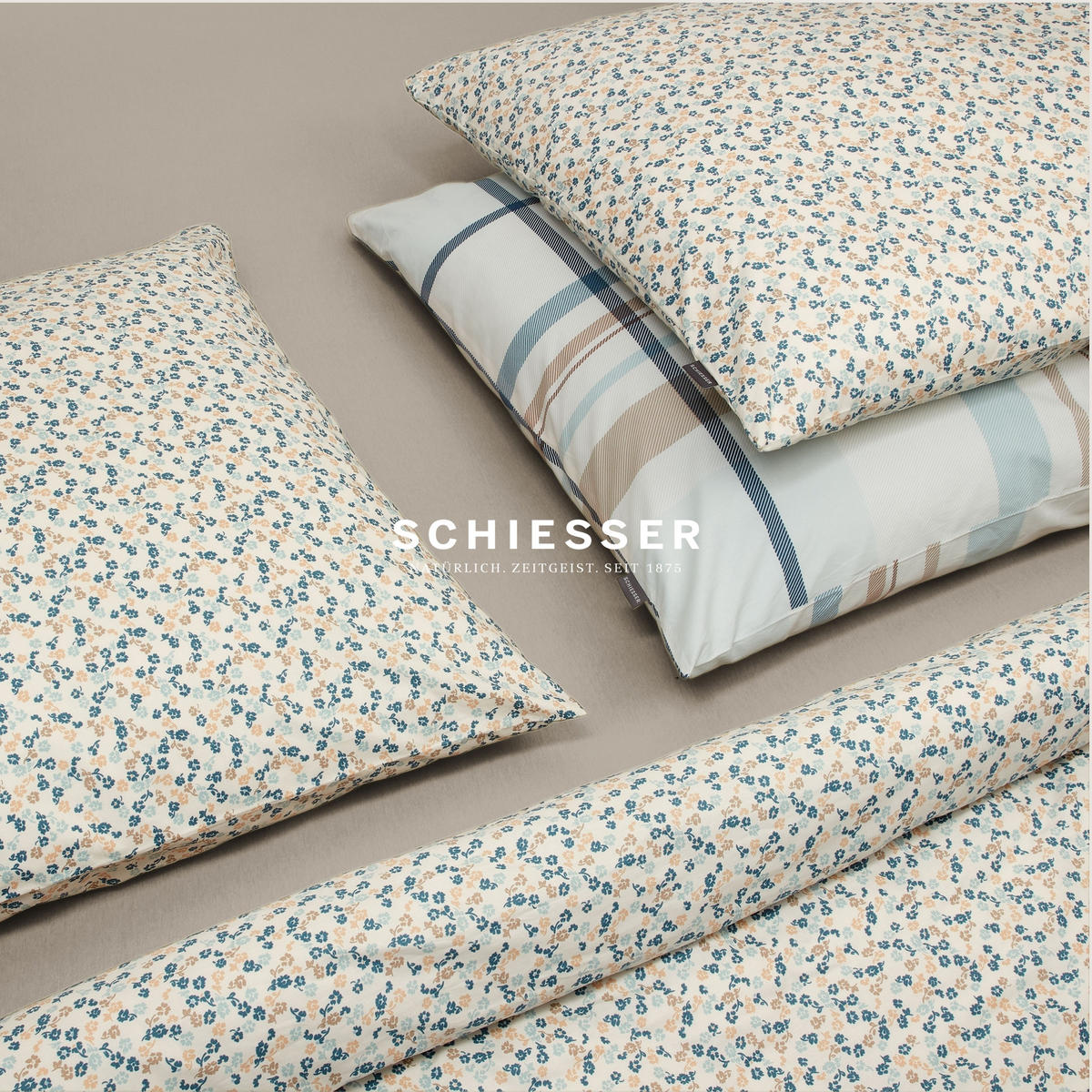 SPANNBETTLAKEN Jessi - Edeljersey - 100 x 200 cm - Helltaupe - Taupe, Textil (100/200cm) - SCHIESSER