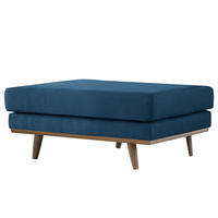 POLSTERHOCKER - Blau/Eichefarben, Textil (85/43/60cm) - home24