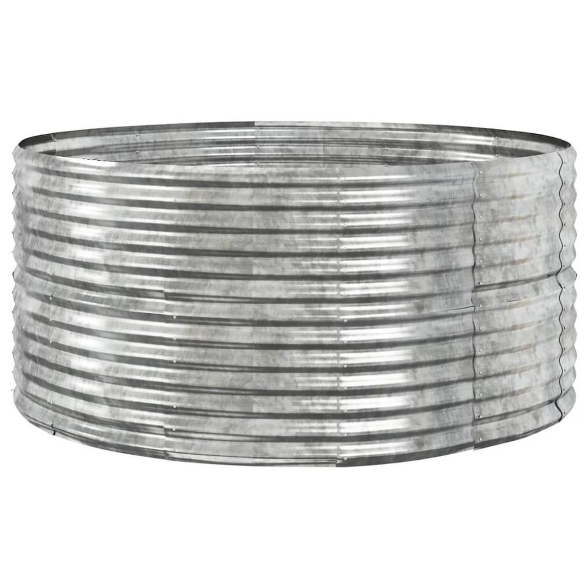 HOCHBEET Silbern 140x140x68 cm Verzinkter Stahl - Silberfarben, Metall (140/68/140cm) - furnicato