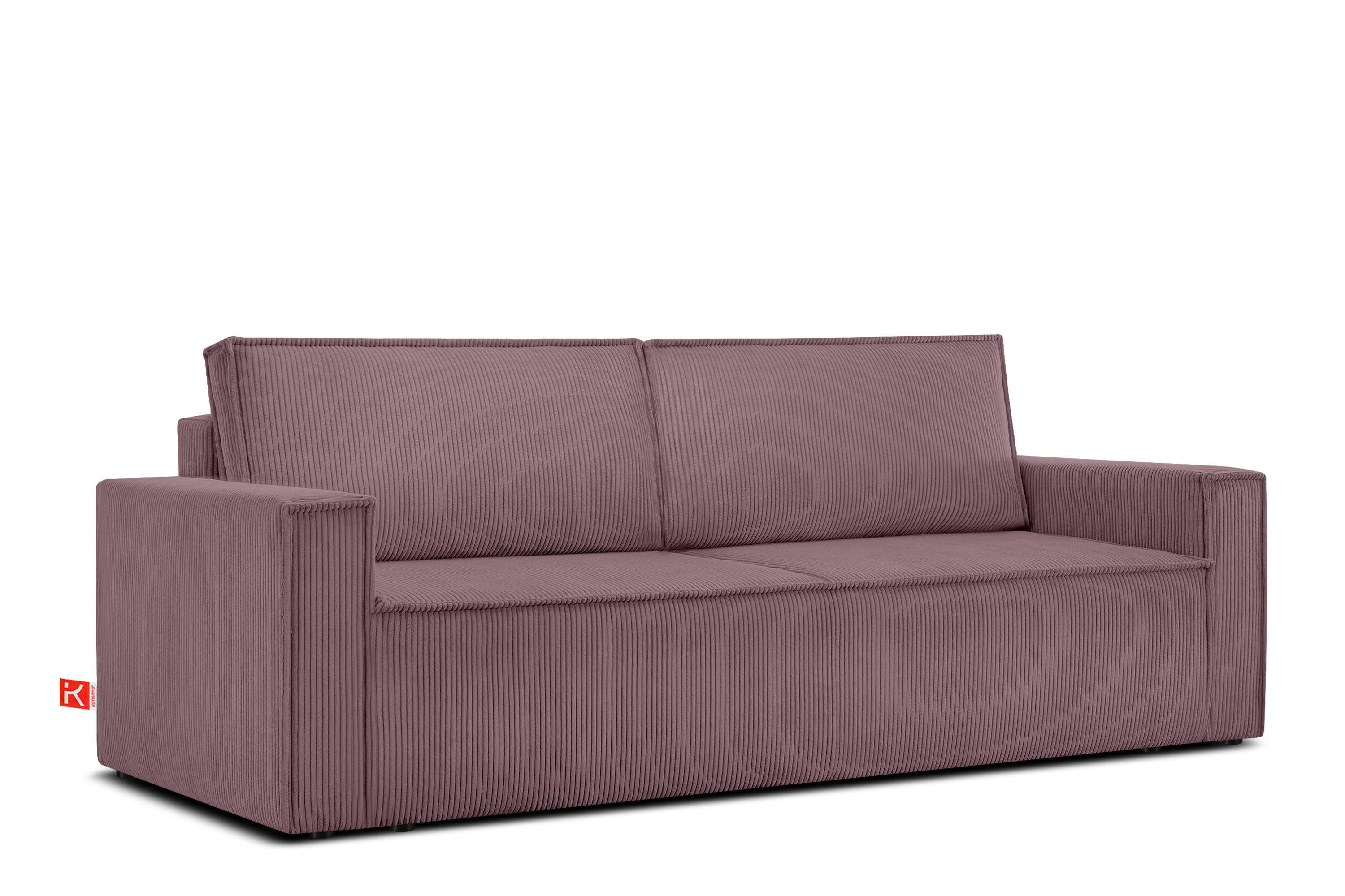 SCHLAFSOFA NAPI in Pet Friendly Cord-Stoff, hellviolett - Violett/Schwarz, Textil (228/89/101cm) - KONSIMO®