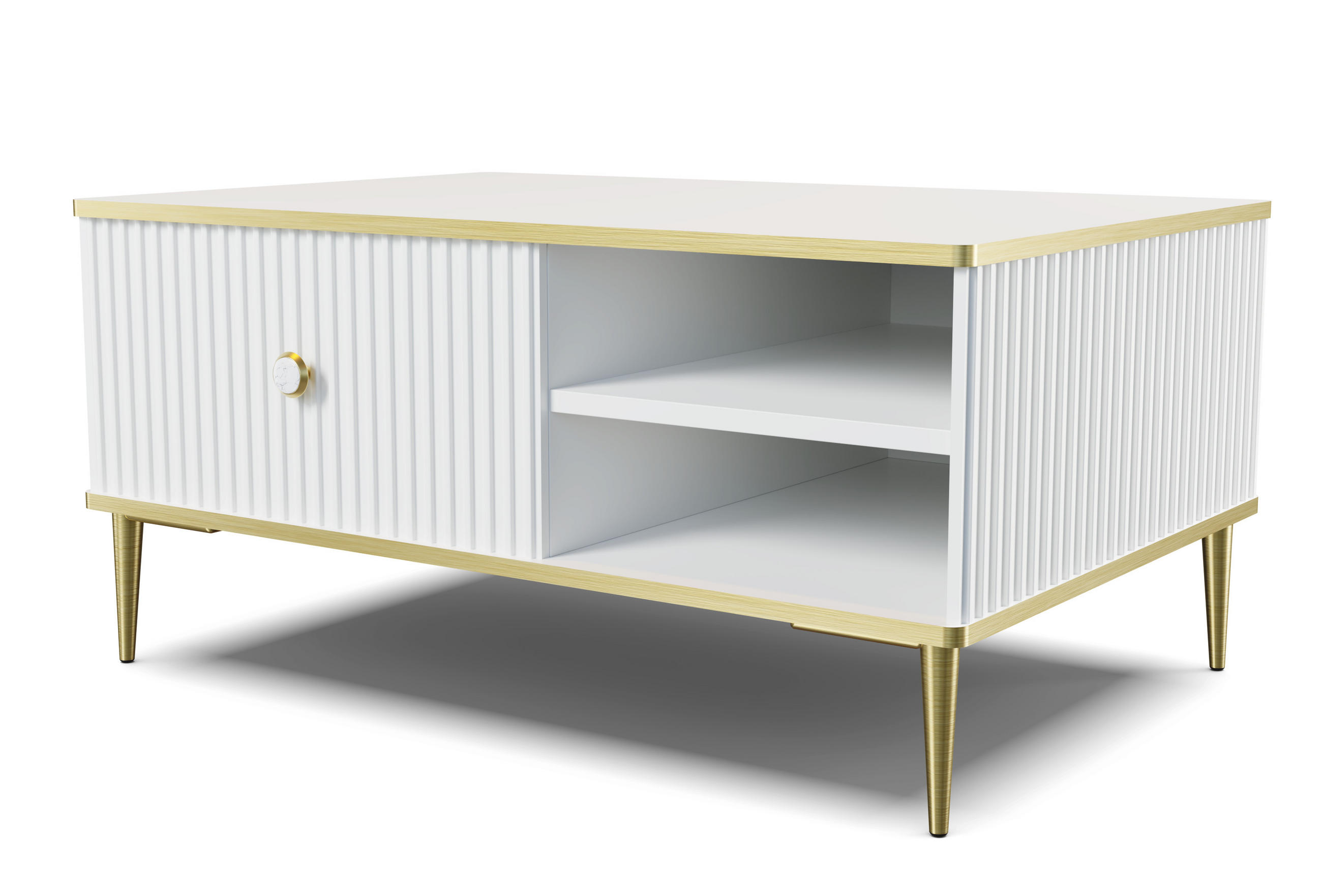 Raumhirsch Furniture Couchtisch Weiß 90x43x60 cm