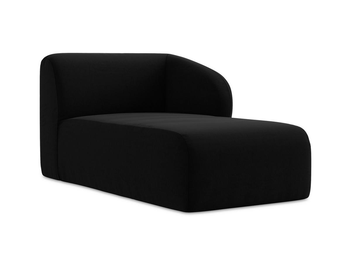 SOFAELEMENT Rechts Samt Stoff Schwarz - Schwarz, Holzwerkstoff/Kunststoff (91/75/166cm) - Makamii