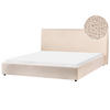 BETT mit Lattenrost 180/200 cm Beige Lavaur - Beige, Textil (180/200cm) - Beliani