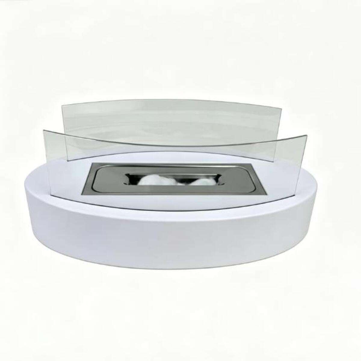 BIOETHANOL-KAMIN Weiß 34.5/13.6/19.7 cm - Weiß, Metall (19.7/13.6/34.5cm) - Authentics