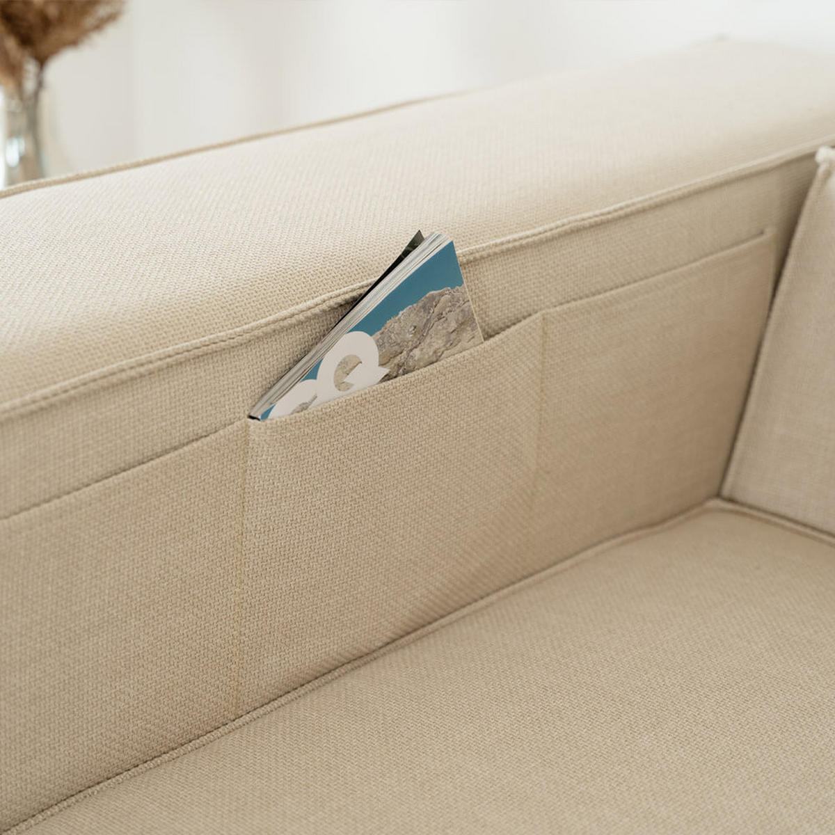 SOFA VERONA M - Beige, M - Beige, Kunststoff/Textil (327/70/120cm) - Home Deluxe