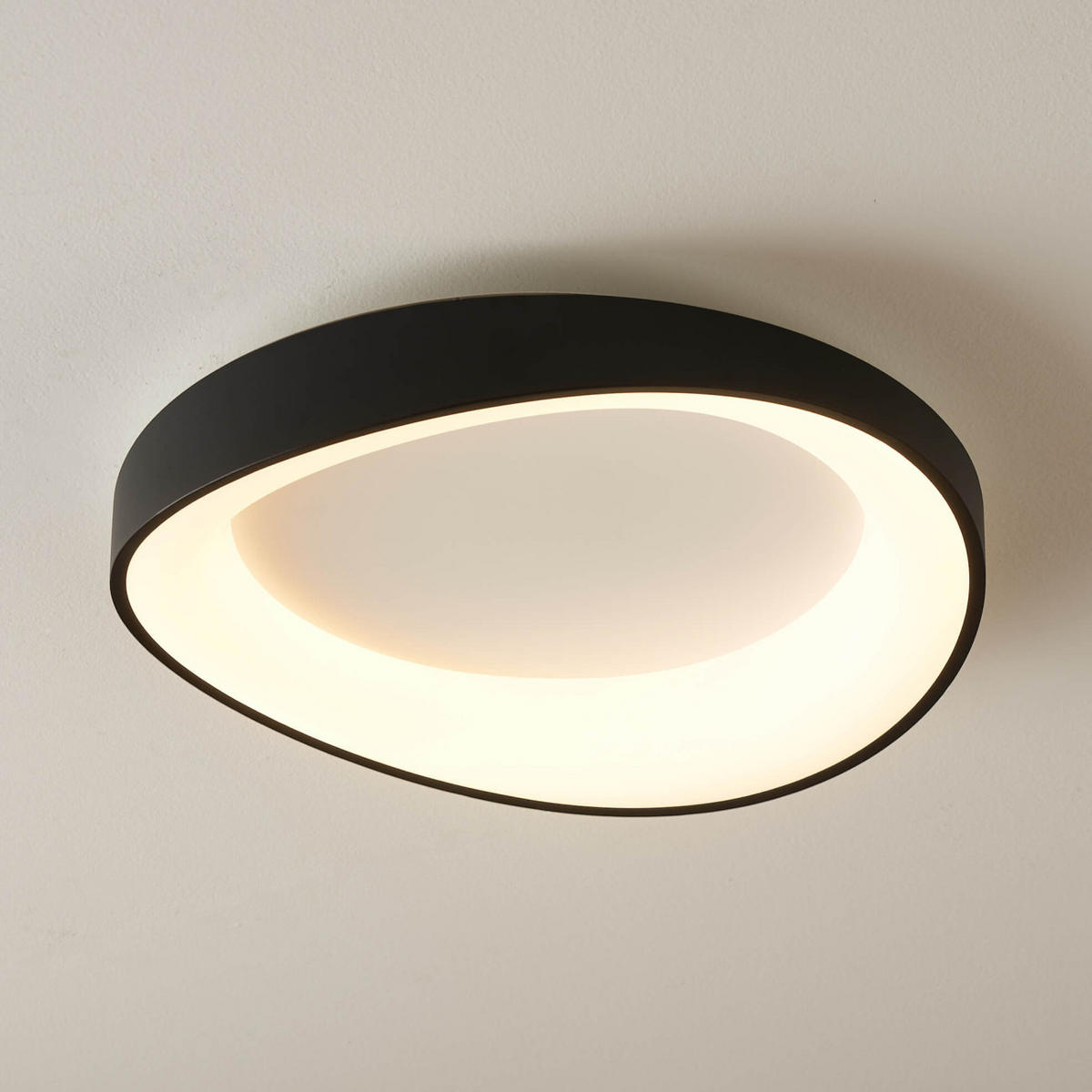 DECKENLEUCHTE Belina, Schwarz, 9cm - Schwarz, Metall (9/52/9cm) - KOSILUM