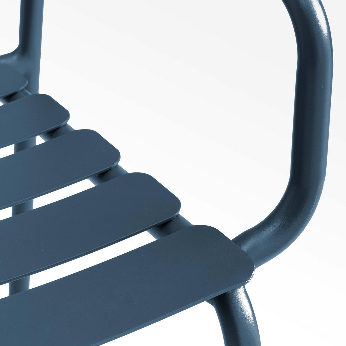GARTENSTUHL aus Aluminium, Dunkelblau - Blau, Metall (46/84/55cm) - Oviala