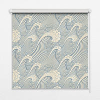 VNÚTORNÁ roleta - okenná roleta - roleta - 80x140 cm - Vodné vlny - modrá, plast (80/140/0.5cm) - TULUP