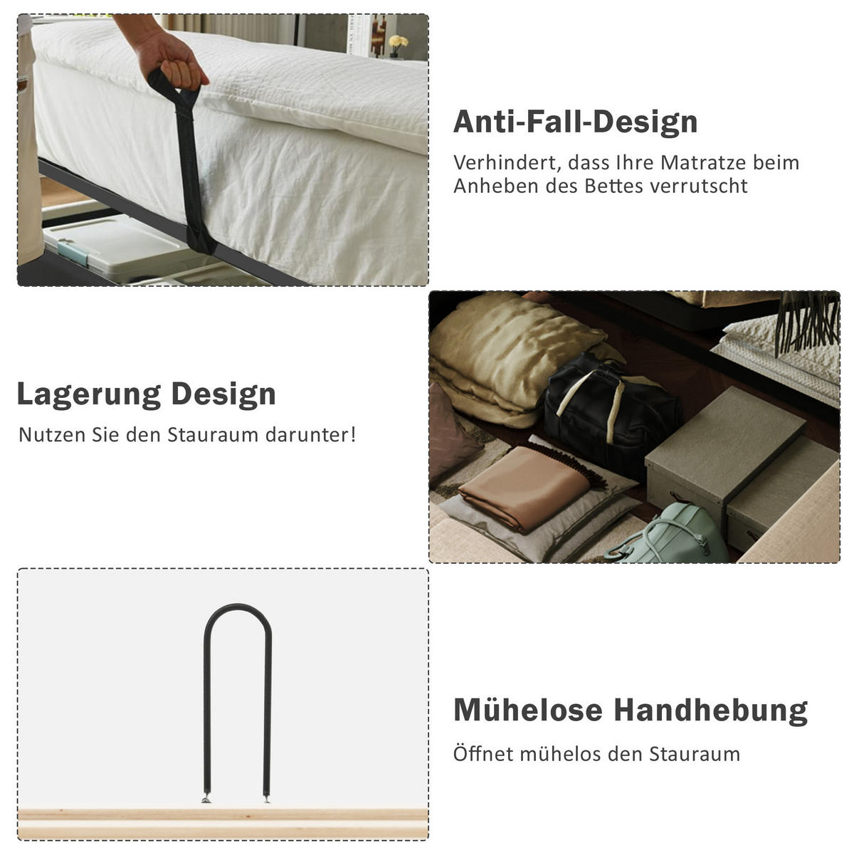 POLSTERBETT 160/200 cm Beige aus Samt mit Stauraum - Beige, Textil (160/200cm) - OKMYHOME