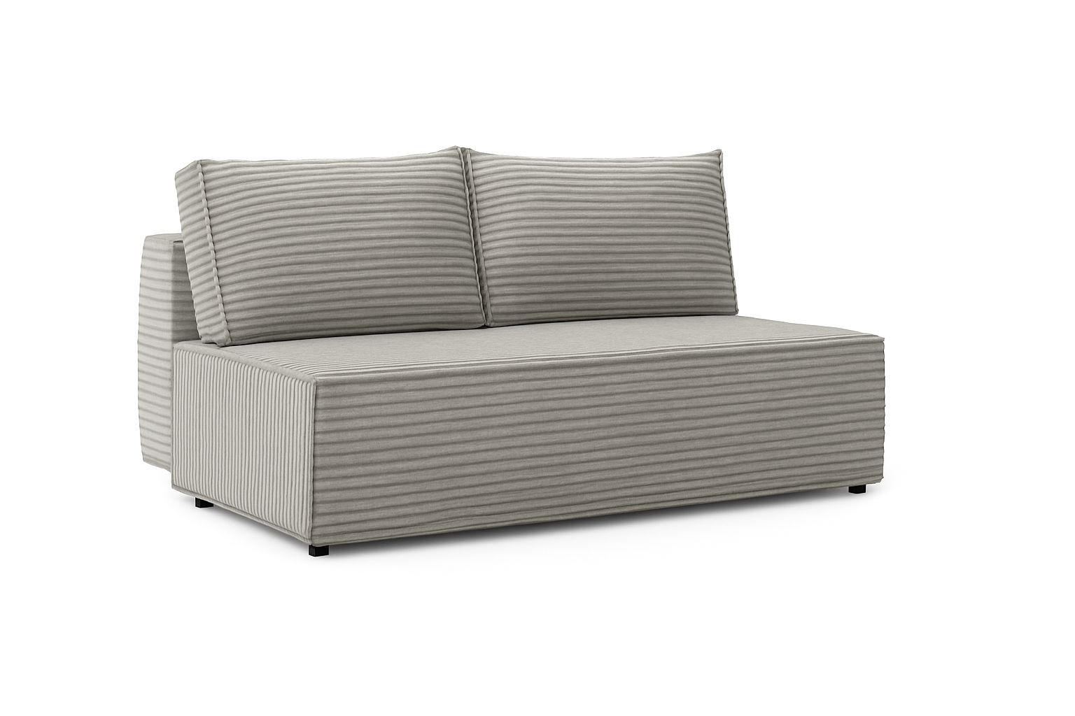 SCHLAFSOFA mit Bettkasten DUO, Stoff Velo, Grau - Grau, Holz (198/89/90cm) - Kaiser Möbel