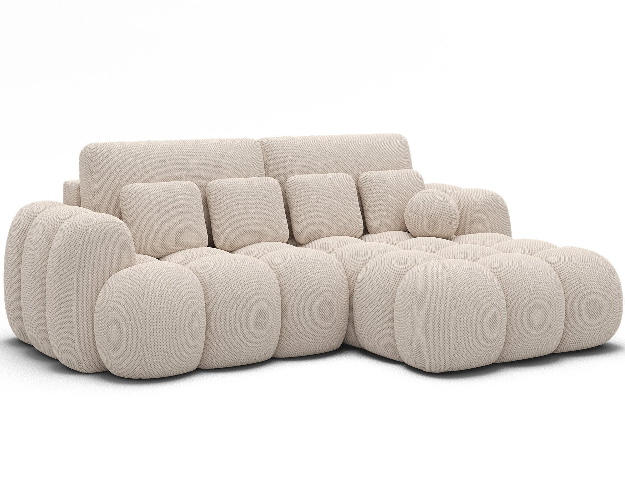 ECKSOFA COVELION L-Form – Schlaffunktion, Bettkasten, Wellenfederung, HR-Kaltschaum, inkl. Kissen, moderner Wohnkomfort - Beige, Kunststoff (167/260cm) - Wohnideebilder