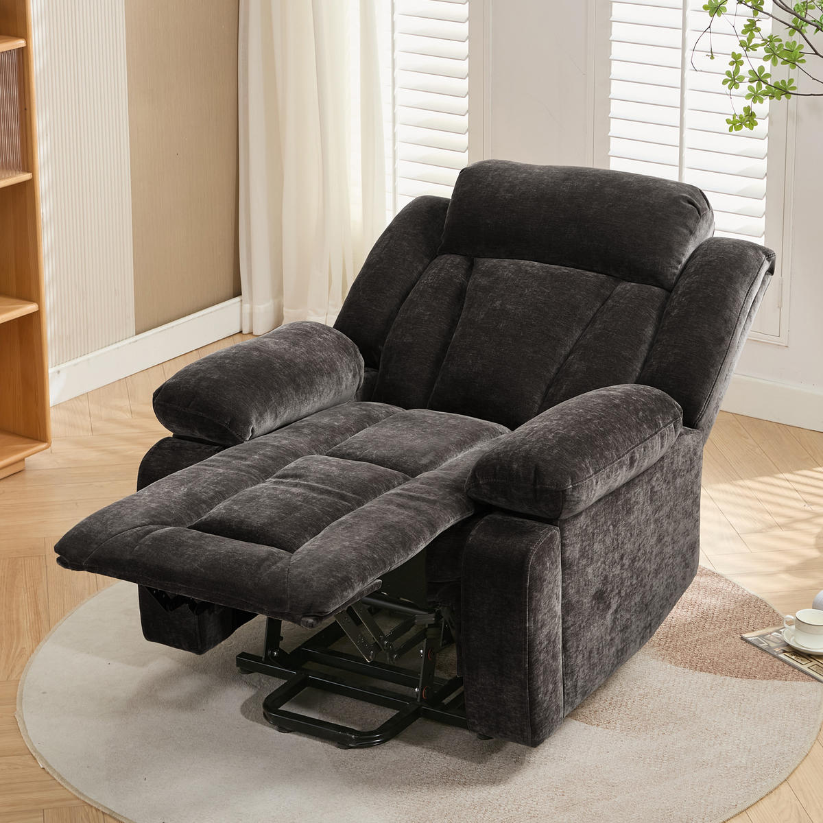 MASSAGESESSEL mit Massagefunktion 95/94/107 cm mit USB - Braun, Textil (95/107/94cm) - EVRYAE